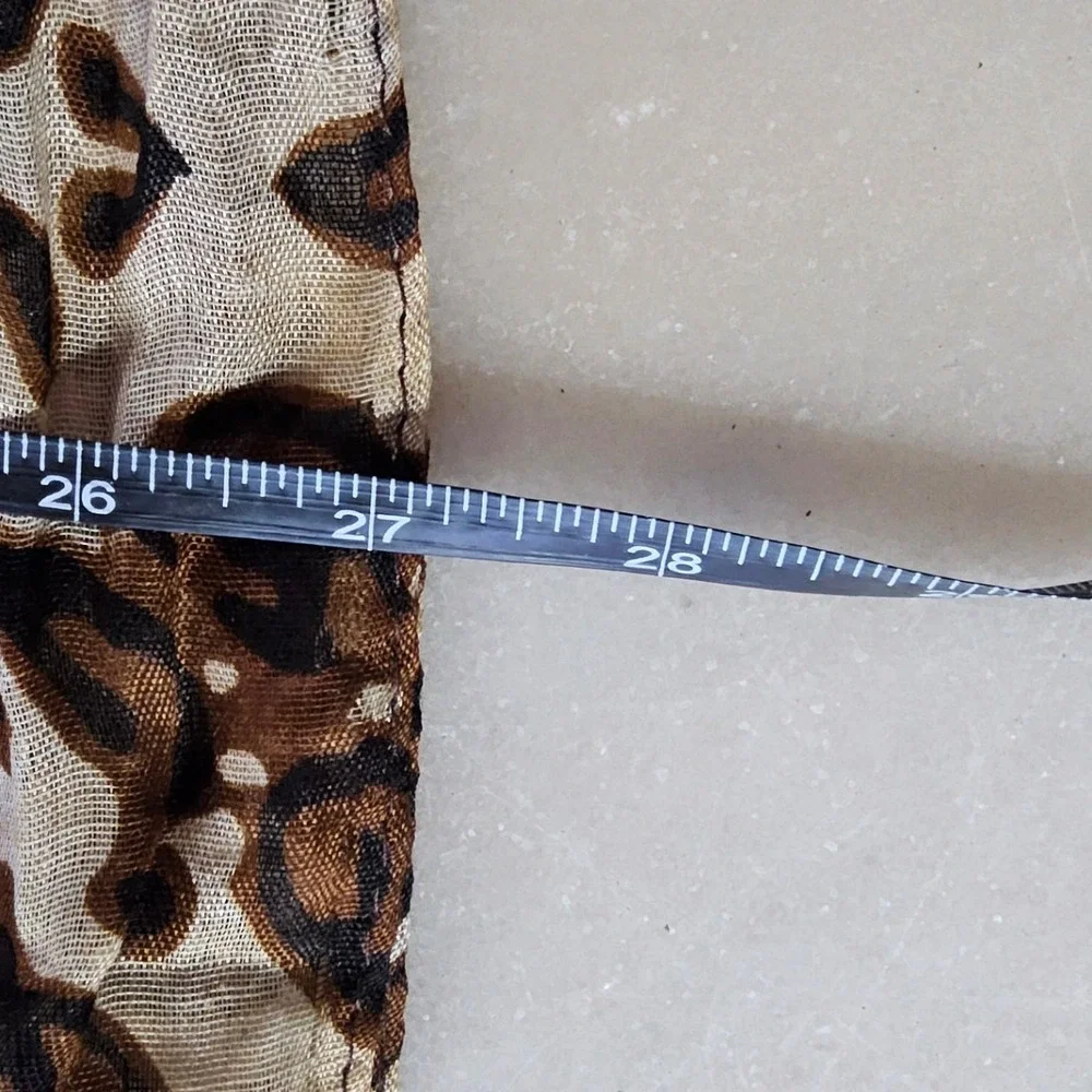 Animal Print Infinity Scarf Brown Oblong Lightweight Fashion Accessory‎ Women